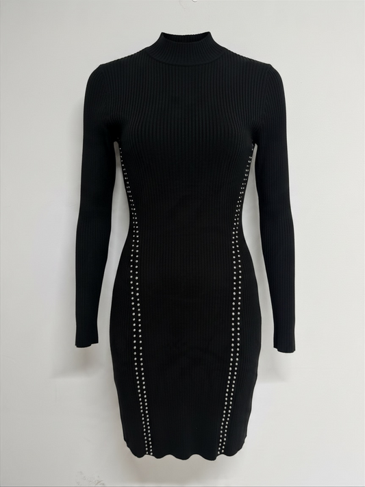 Preloved The Kooples Studded Jumper Dress Size XS Black