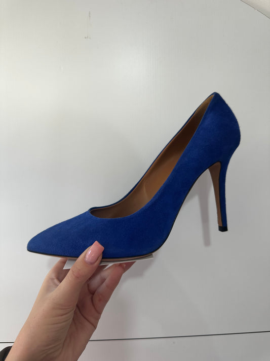 Blue Suede Emporio Armarni Heels, Size 39 - UK 6