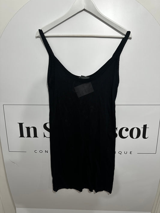 Black Versace Jeans Mesh Dress, Size M