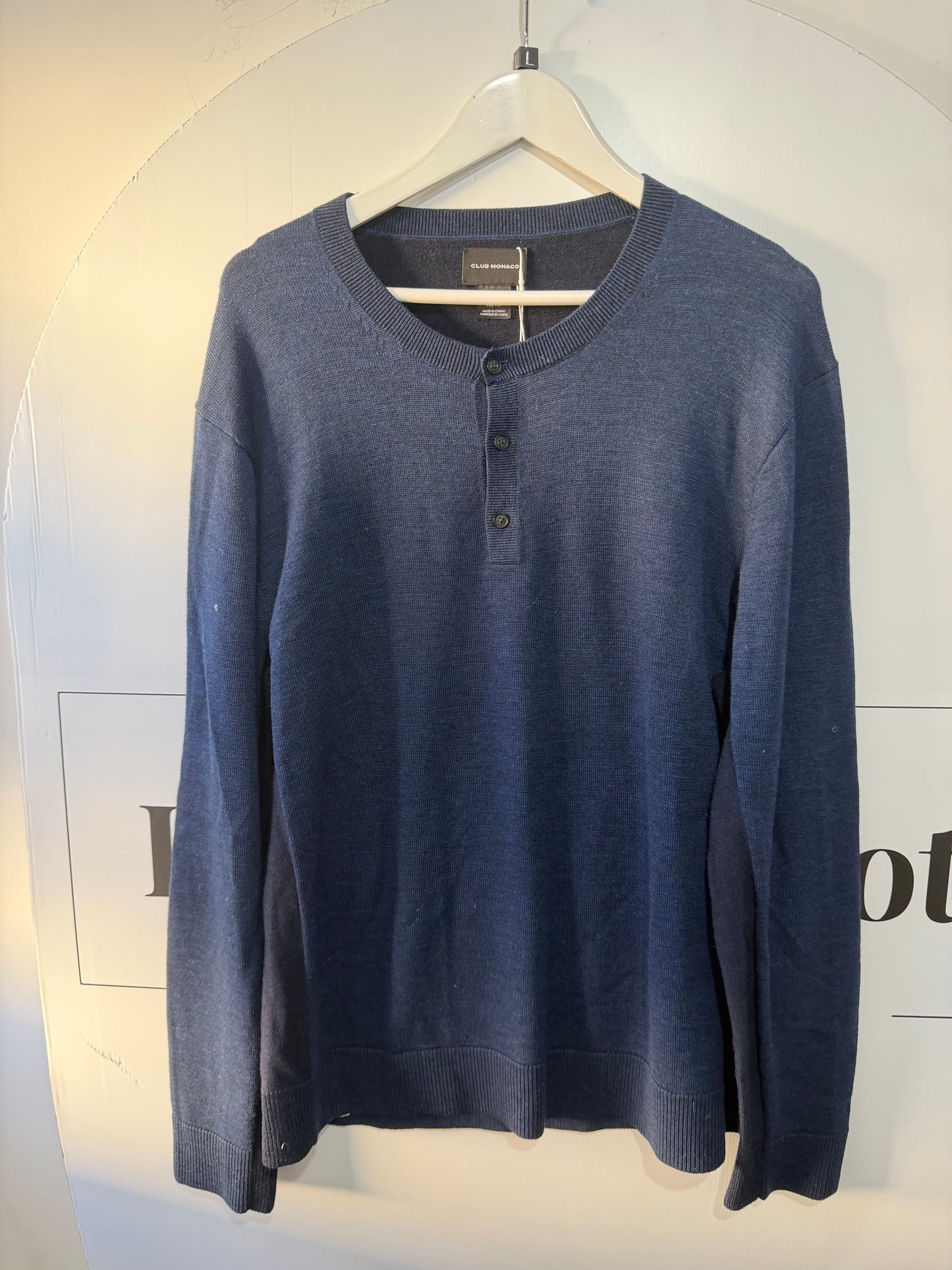 Navy Club Monaco Men’s Sweater, Size XL