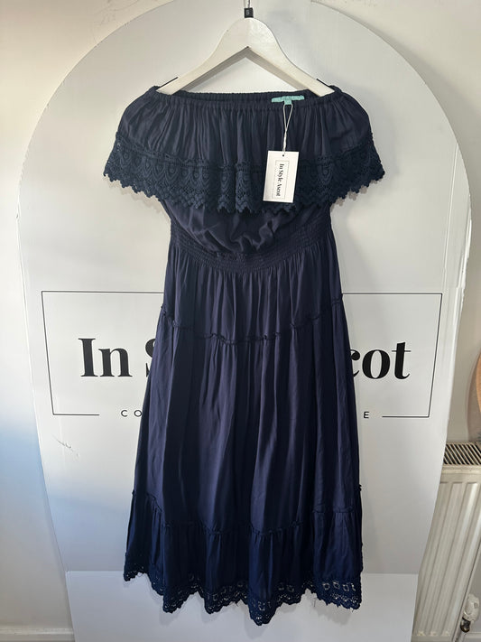 Navy Melissa Obabash Dress, Size S