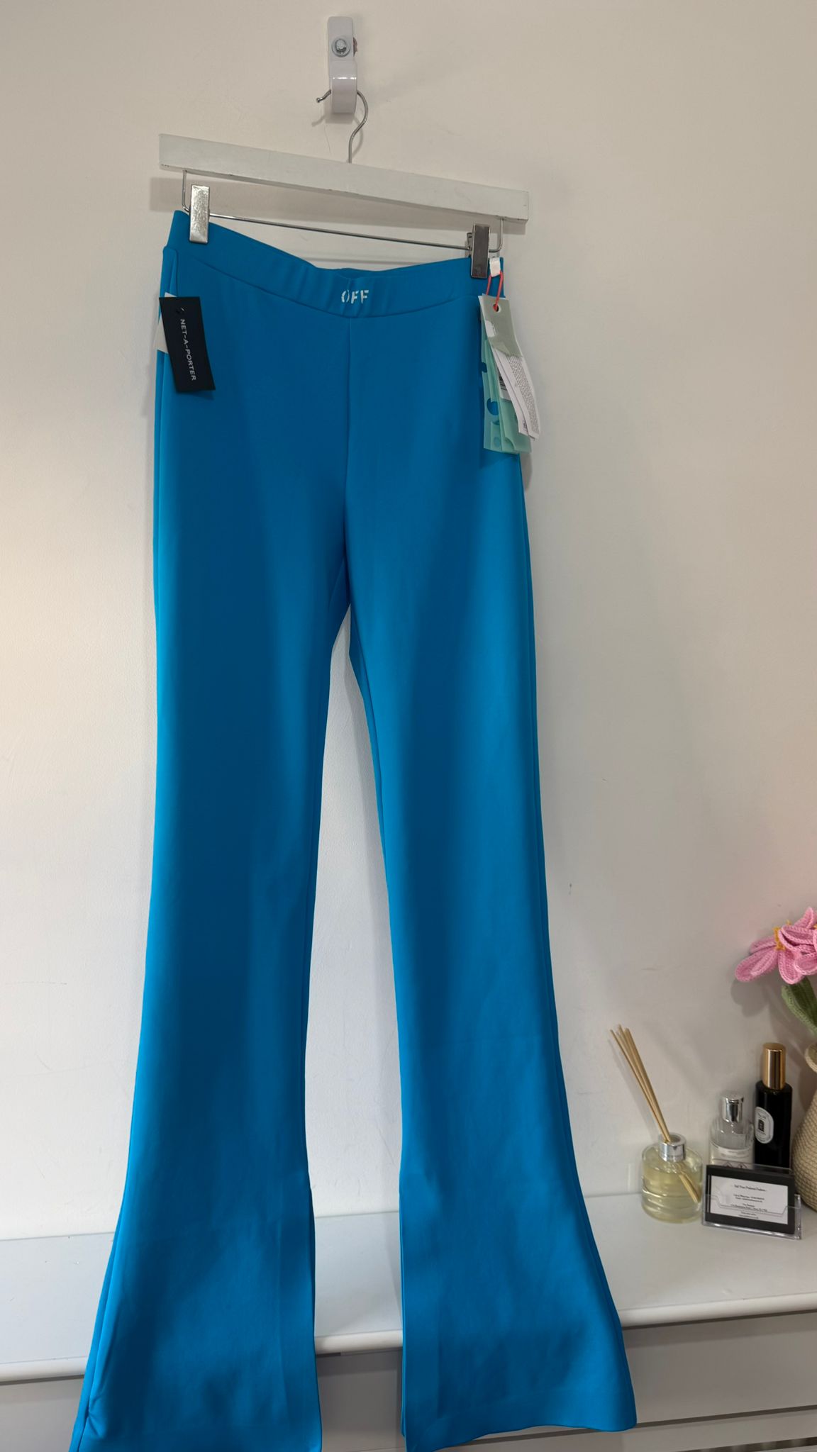 Preloved Brand New Blue Off White Ski Trousers, Size 8-10