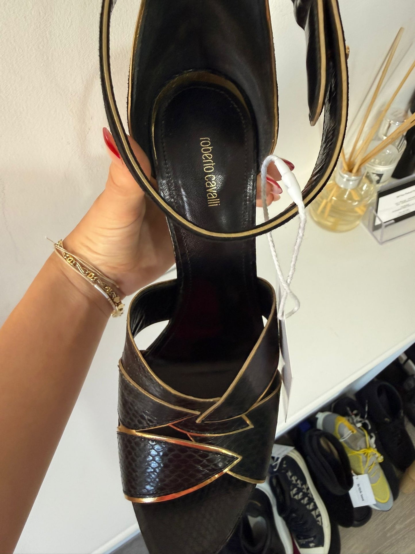 Preloved, Black Roberto Cavalli Heels, Size 39 - UK 6