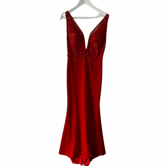 Natalya Couture Red Gown Dress - 10