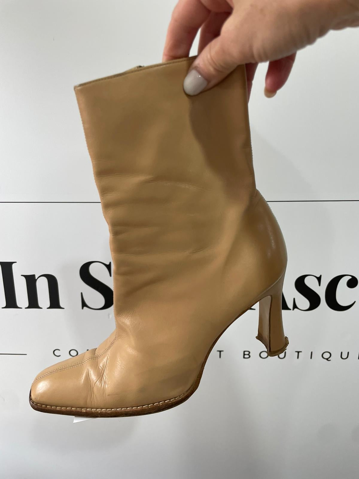 Beige Pura Lopez Boots, 4