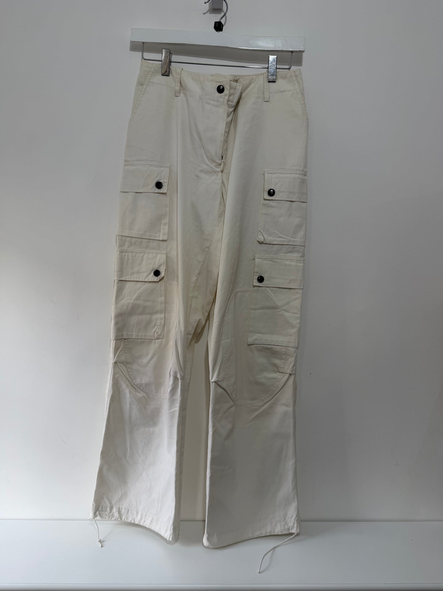 Cream Burberry cargo trousers, Small