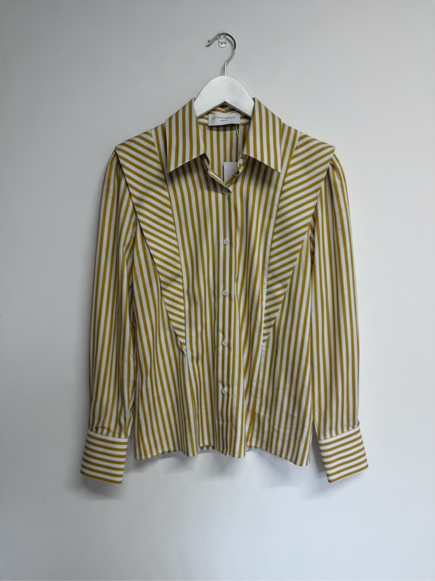 Preloved The Shirt Company Shirt Size UK 10 White and Yellow Stripe