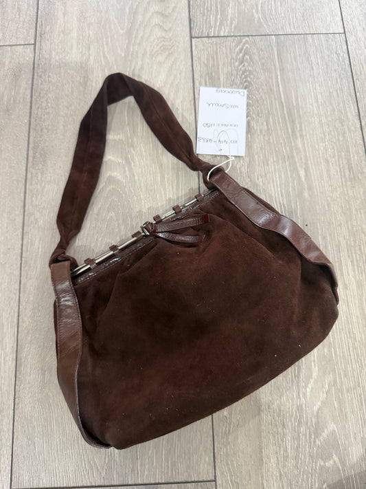 Brown Suede Alberta Ferretti Bag, Small