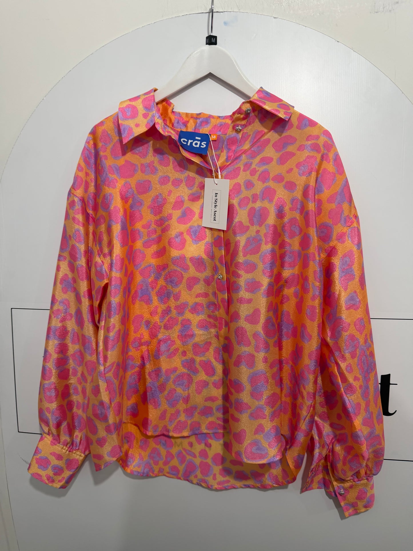 Pink Leopard Print Cras Shirt, 10