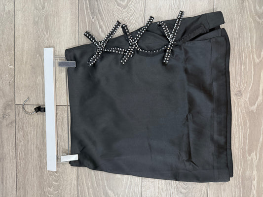 black with bows Maeve,Anthropology Skirt, Size XL