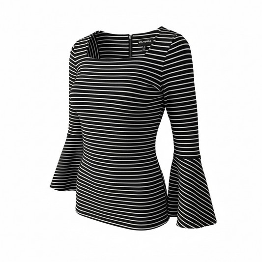 Pre-owned, Black and White Karl Lagerfield Top, Size Medium