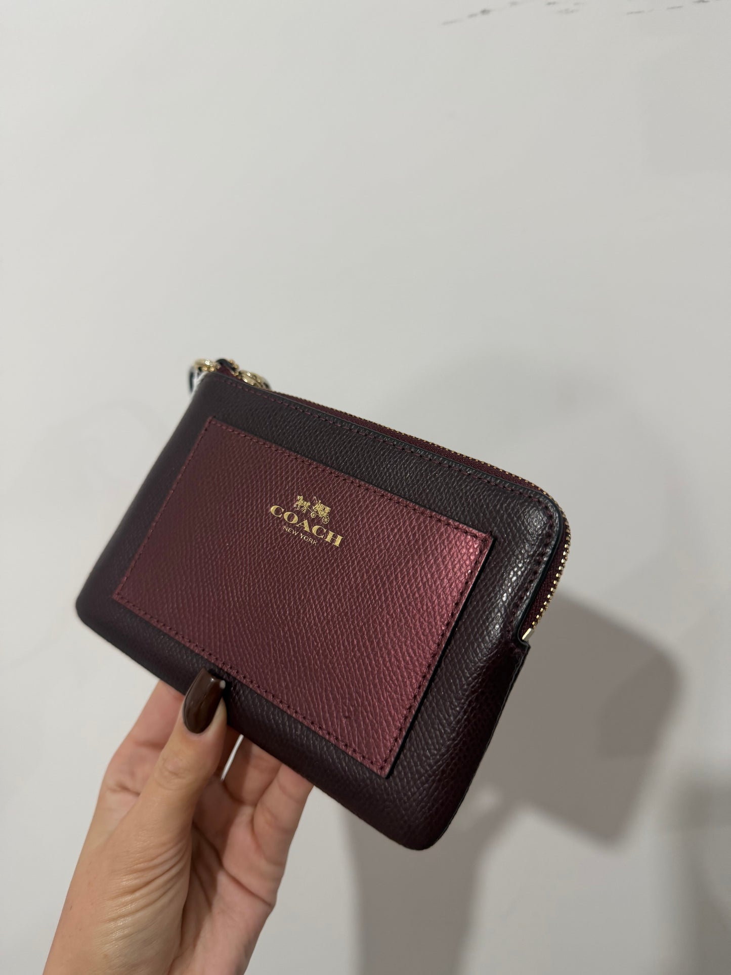 Burgundy Coach Wallet Clutch