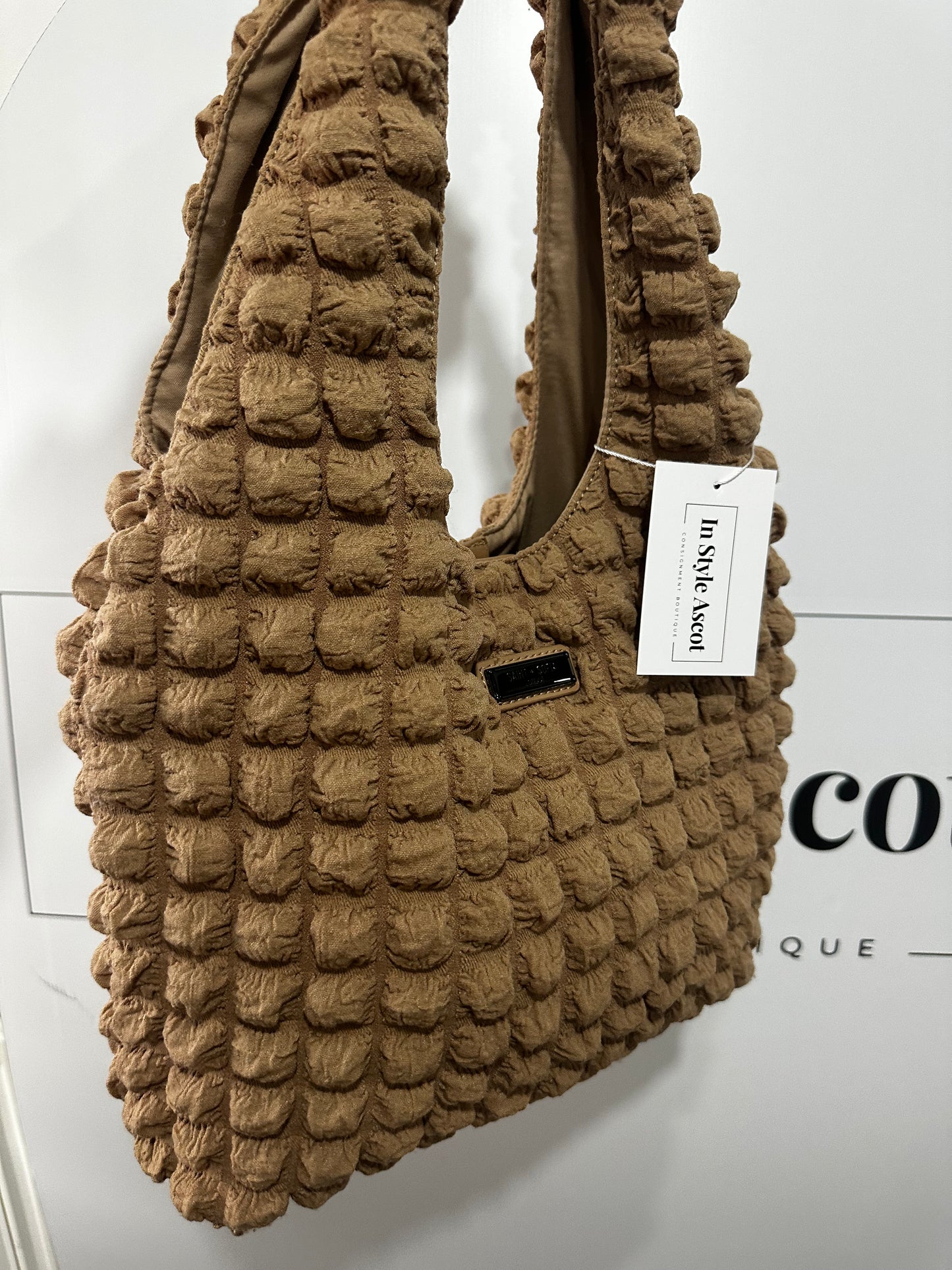 Beige Saint + Sofia Soho Shoulder Tote Bag - Beige