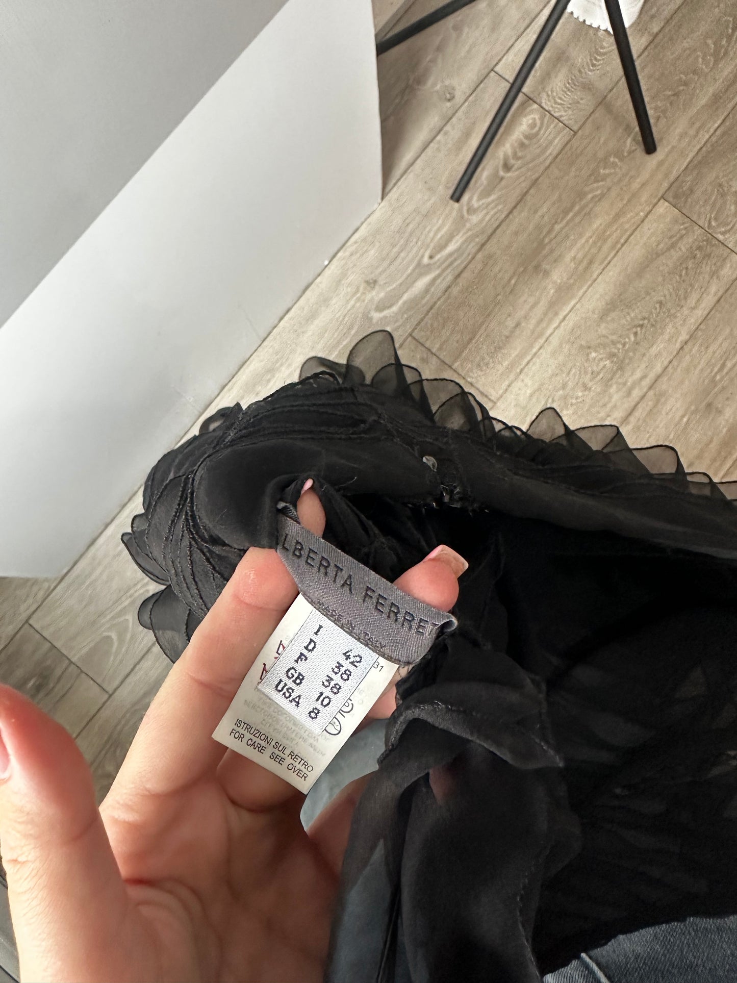 Black Alberta Ferretti Dress, Size 8-10
