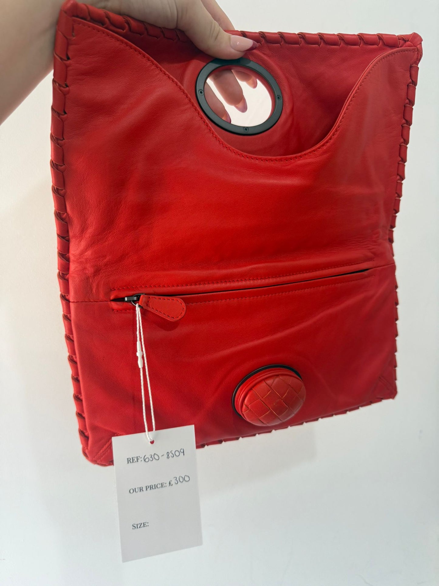 Preloved, Red  Bottega Clutch Bag