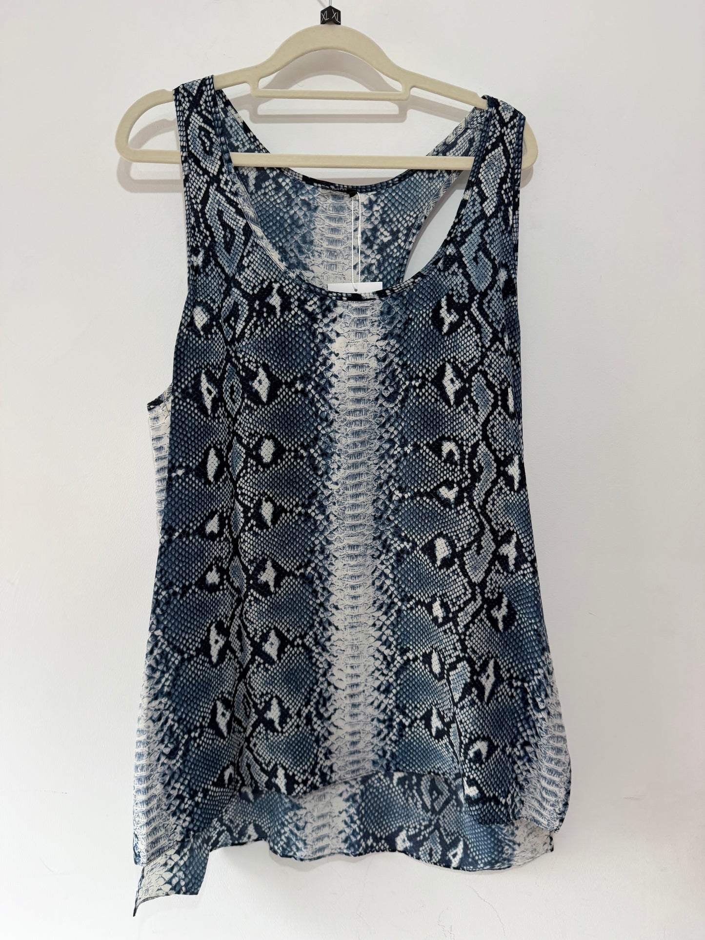 Preloved, Blue Joseph Top, UK 16 Silk