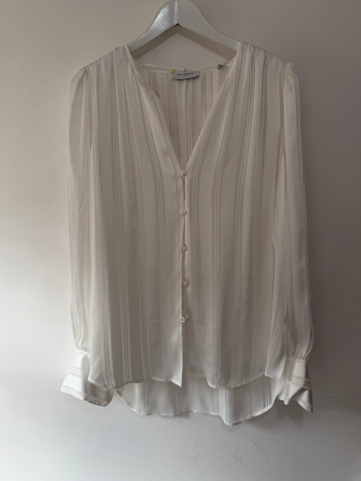 Preloved White Equipment Femme Blouse, L