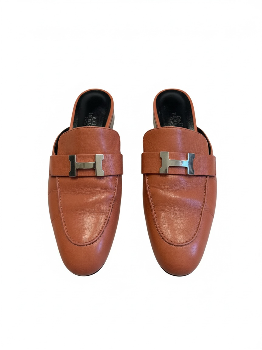 Preloved Hermes Constance Loafers Size 5 Coral
