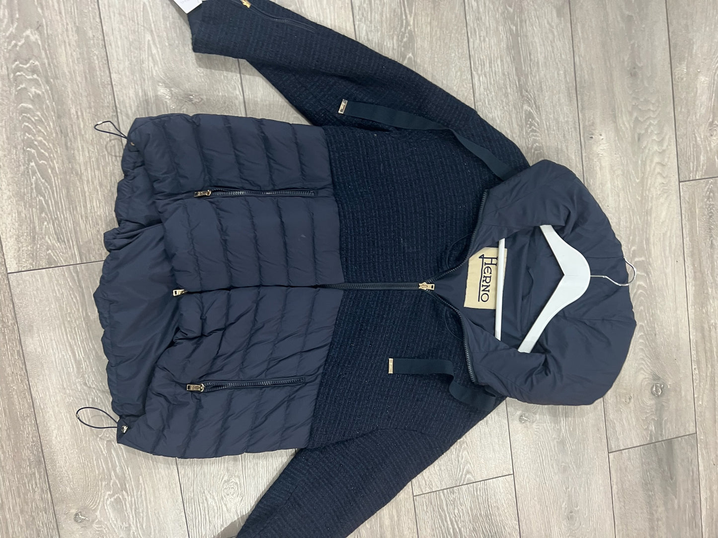 Navy Herno Coat, Large