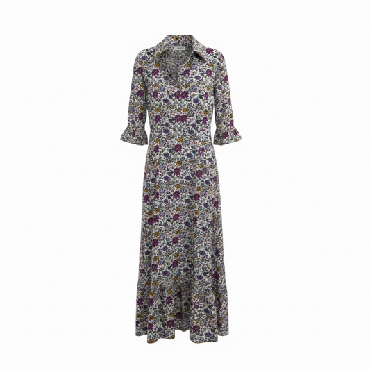 Purple Floral Doone Dress, Size S