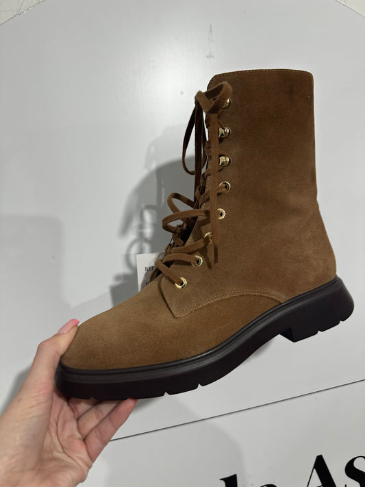 Brown Suede Stuart Wietzman Boots, Size 36.5