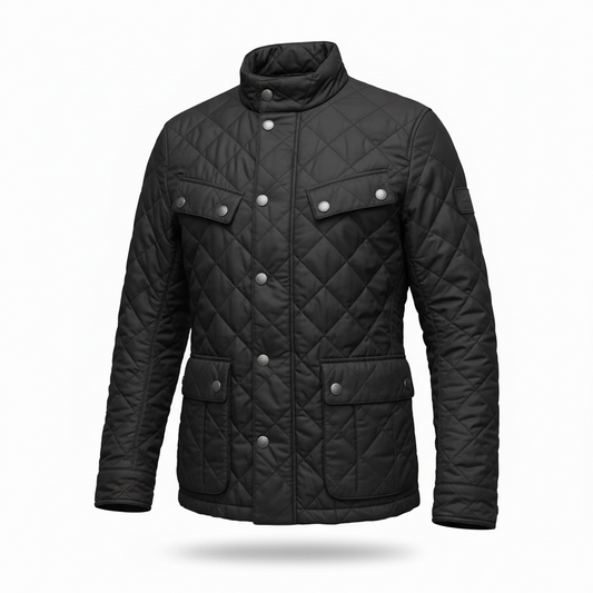 Black/Grey Barbour Jacket, Size S