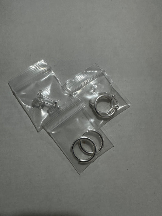 Silver Earrings x3