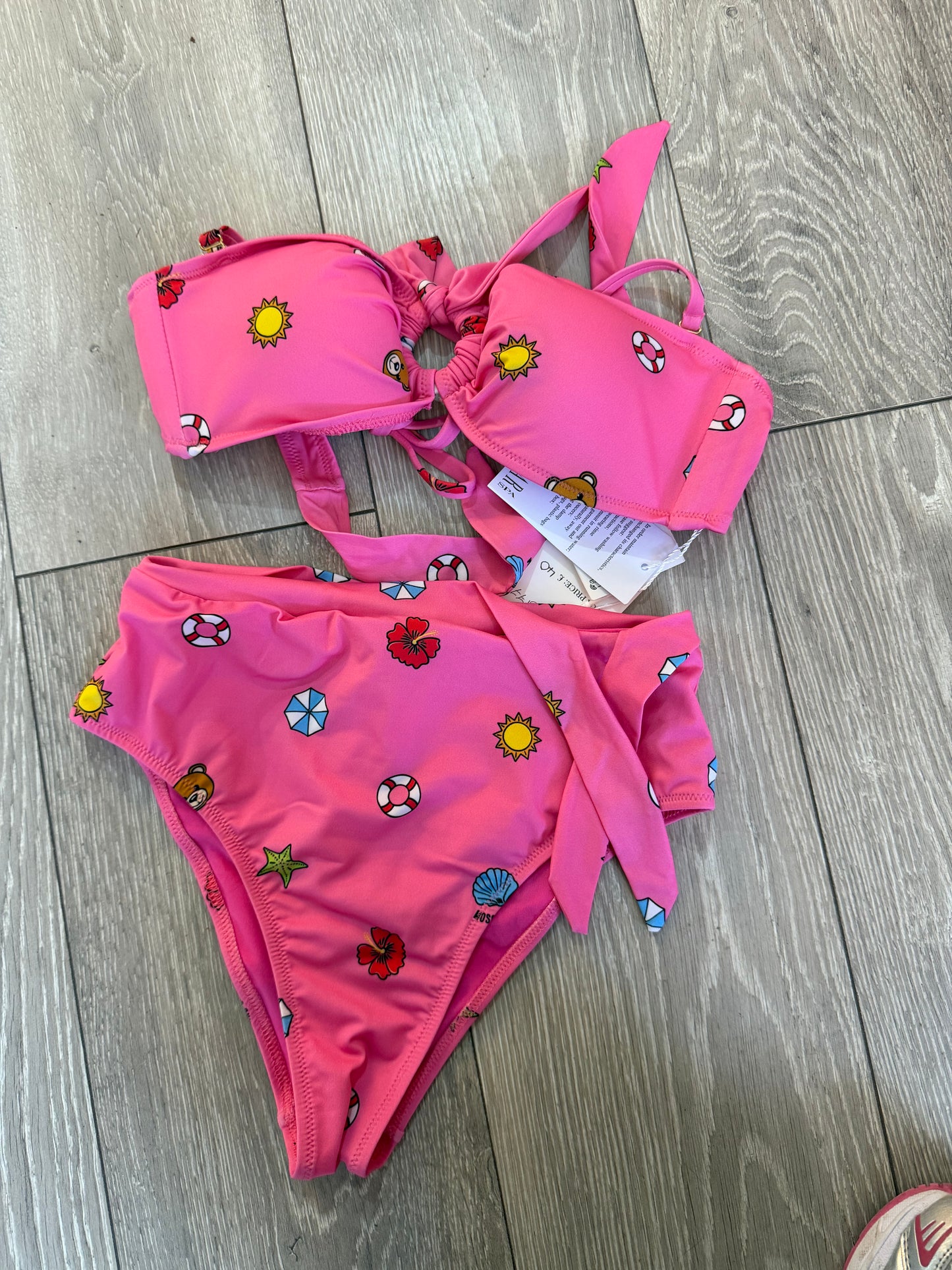 Preloved Pink BRAND NEW Moschino Bikini, Size 2