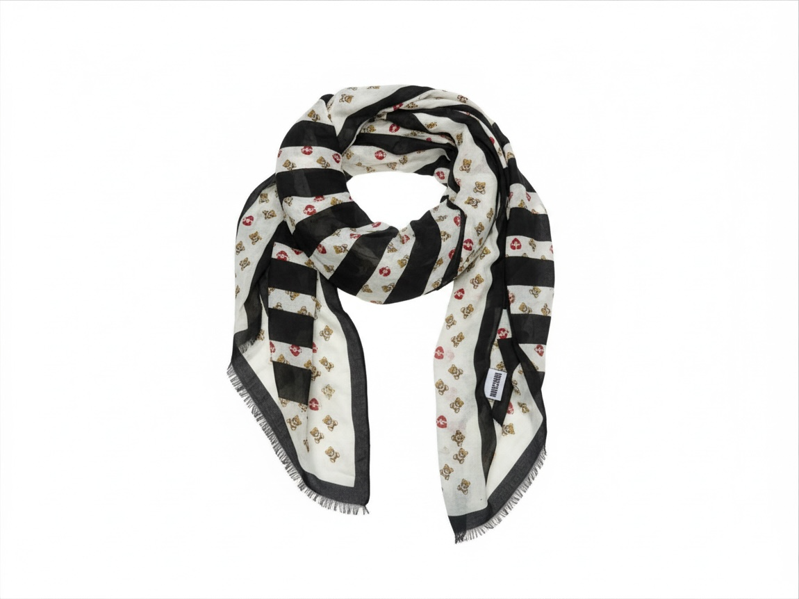 Preloved Moschino Scarf Black and White