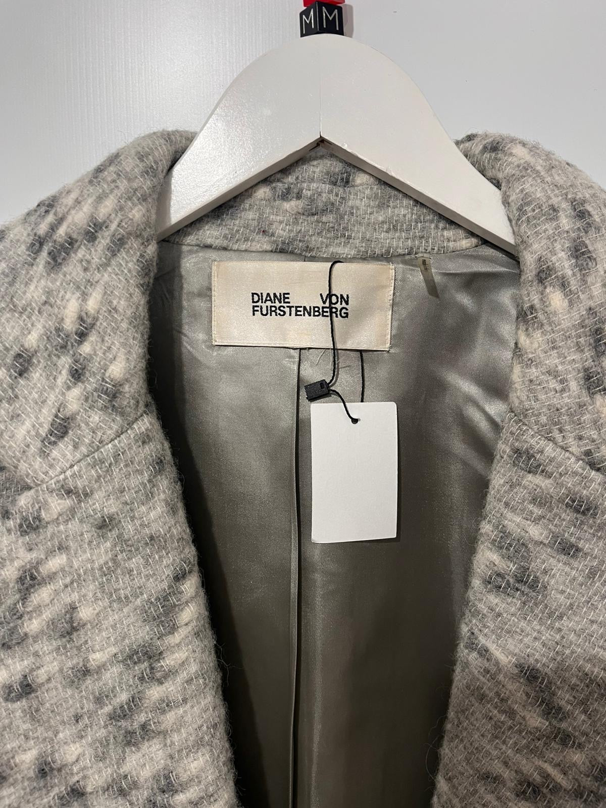 Grey DVF Coat, Medium