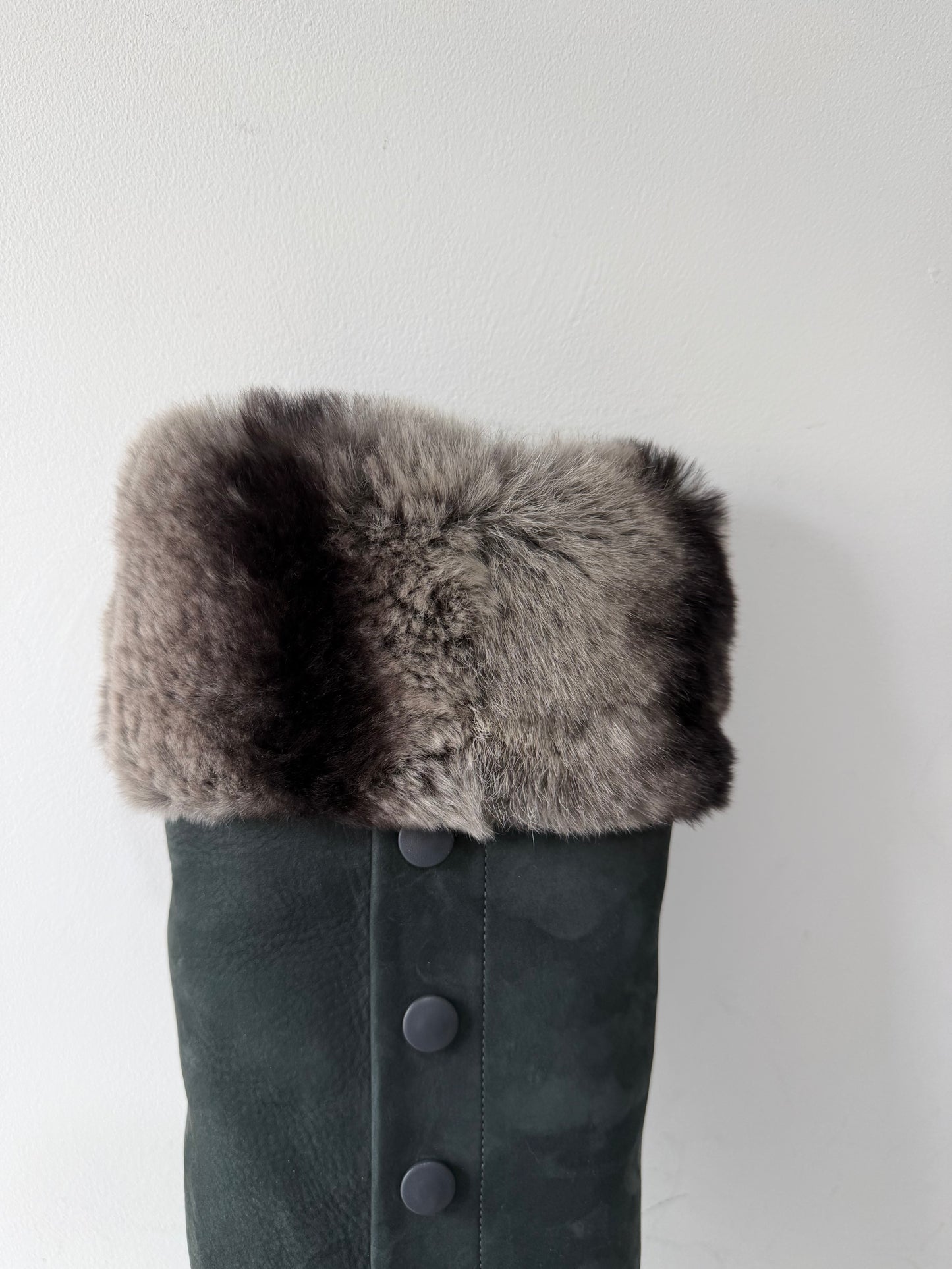 Preloved Christian Dior Knee High Boots Size 4 Grey