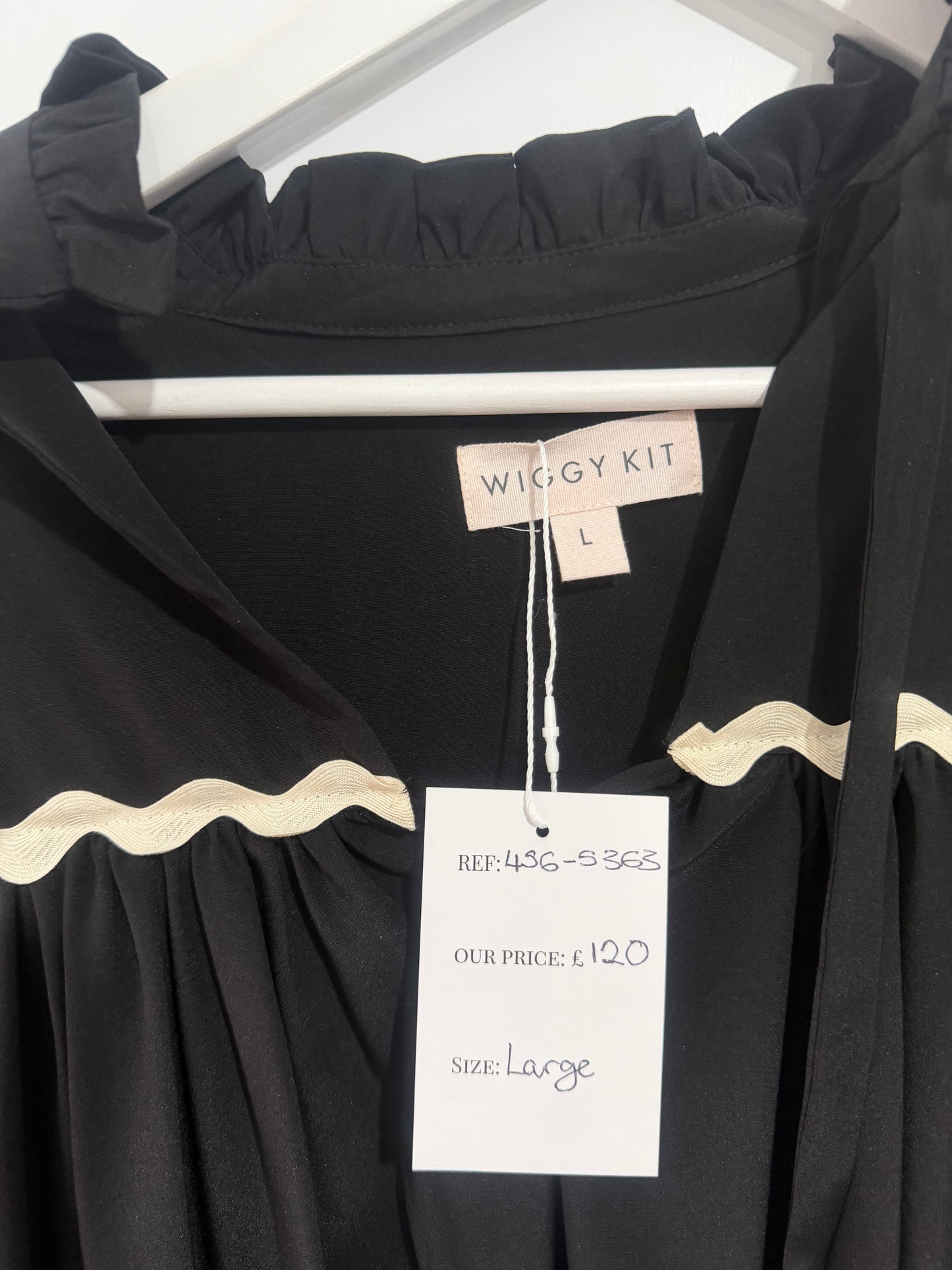 Black Wiggy Kit Dress, Size Large