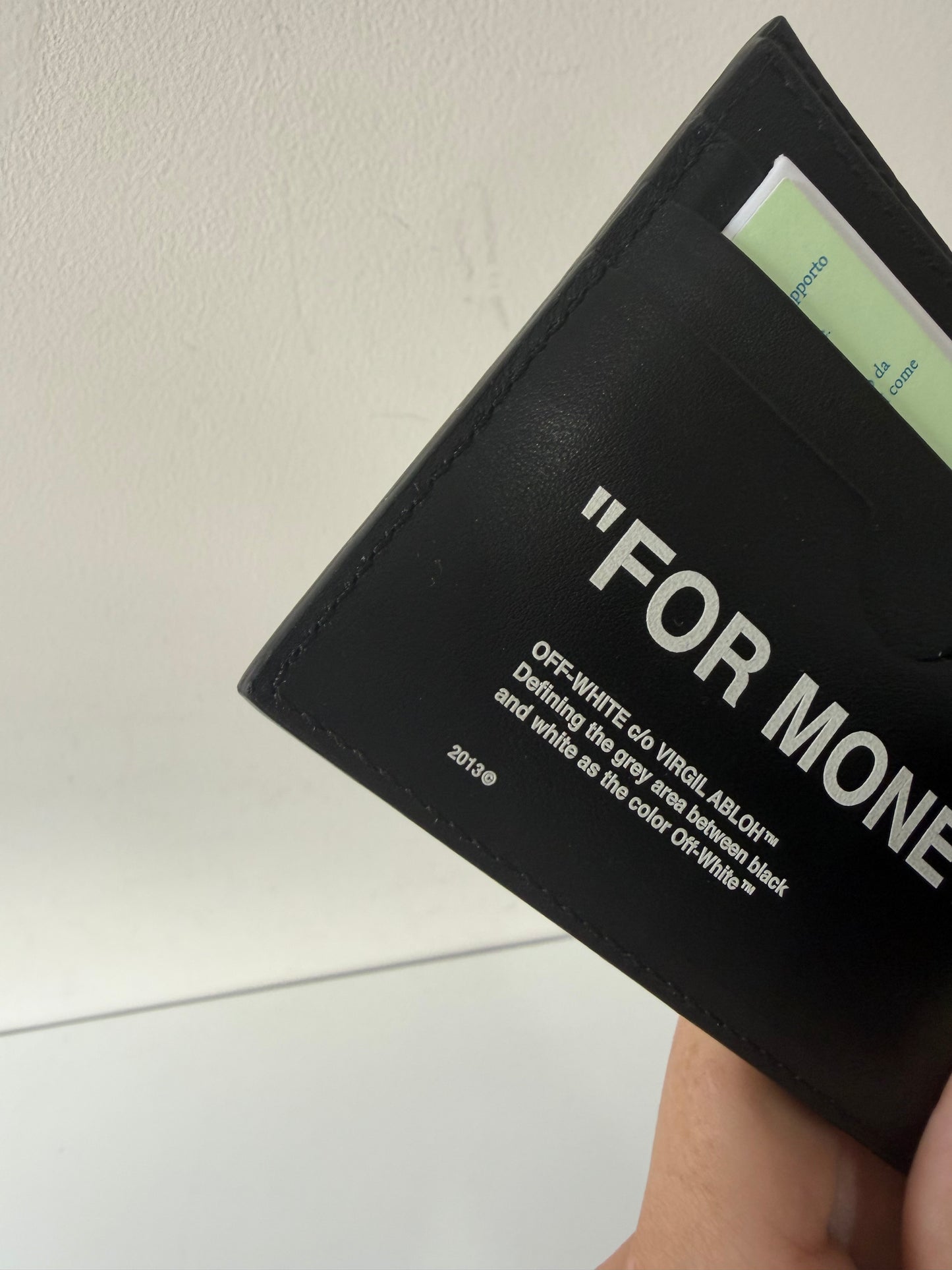 Preowned but NEW, Black Off White Wallet