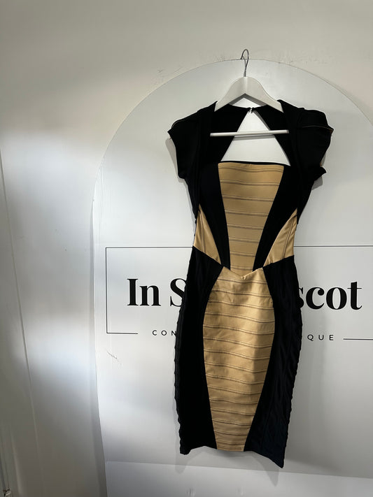 Black/Beige Catwalk Collection Dress, One Size