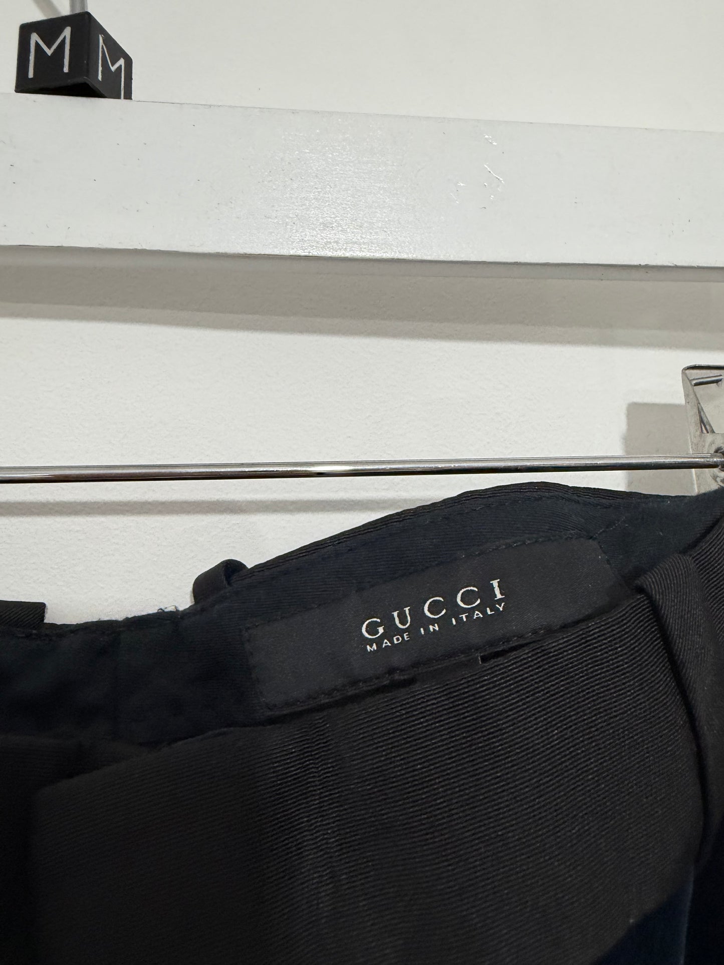 Pre-owned Navy Velvet Gucci Evening Trousers, Size 46 UK 12