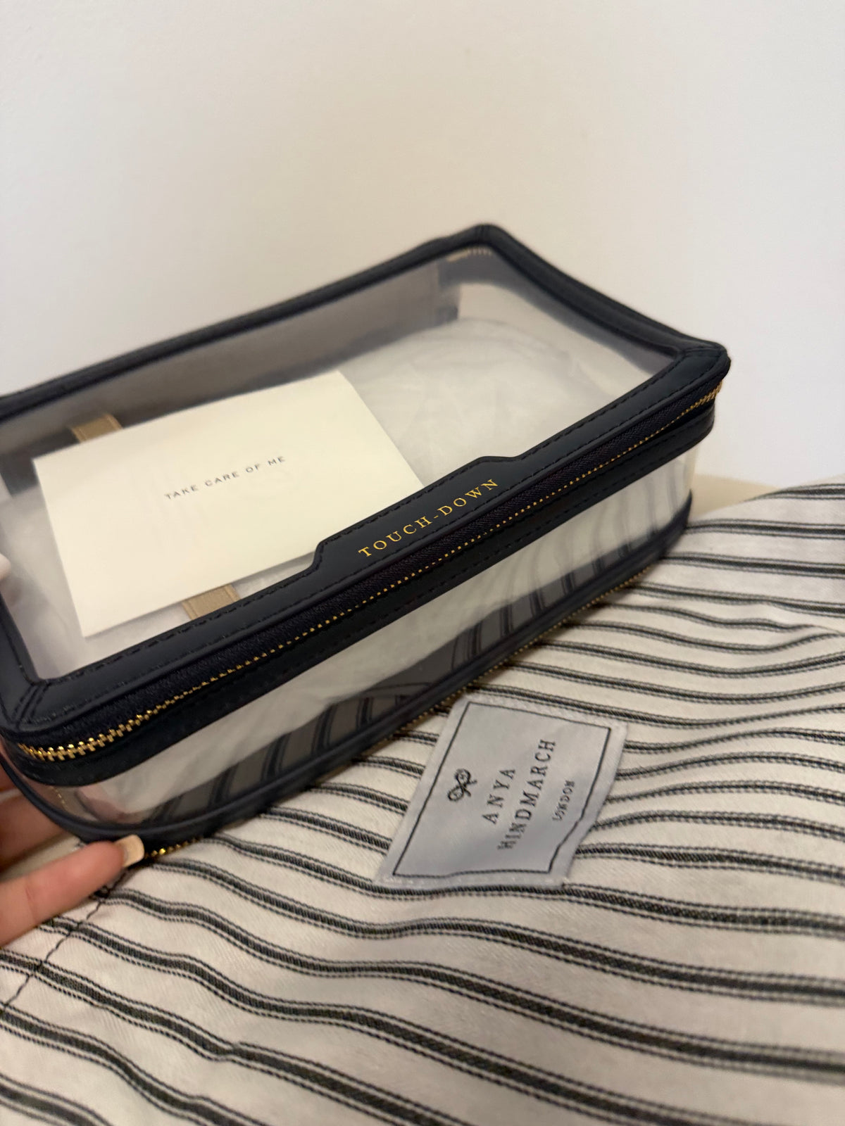 BNWT Anya Hindmarch Makeup bag Navy
