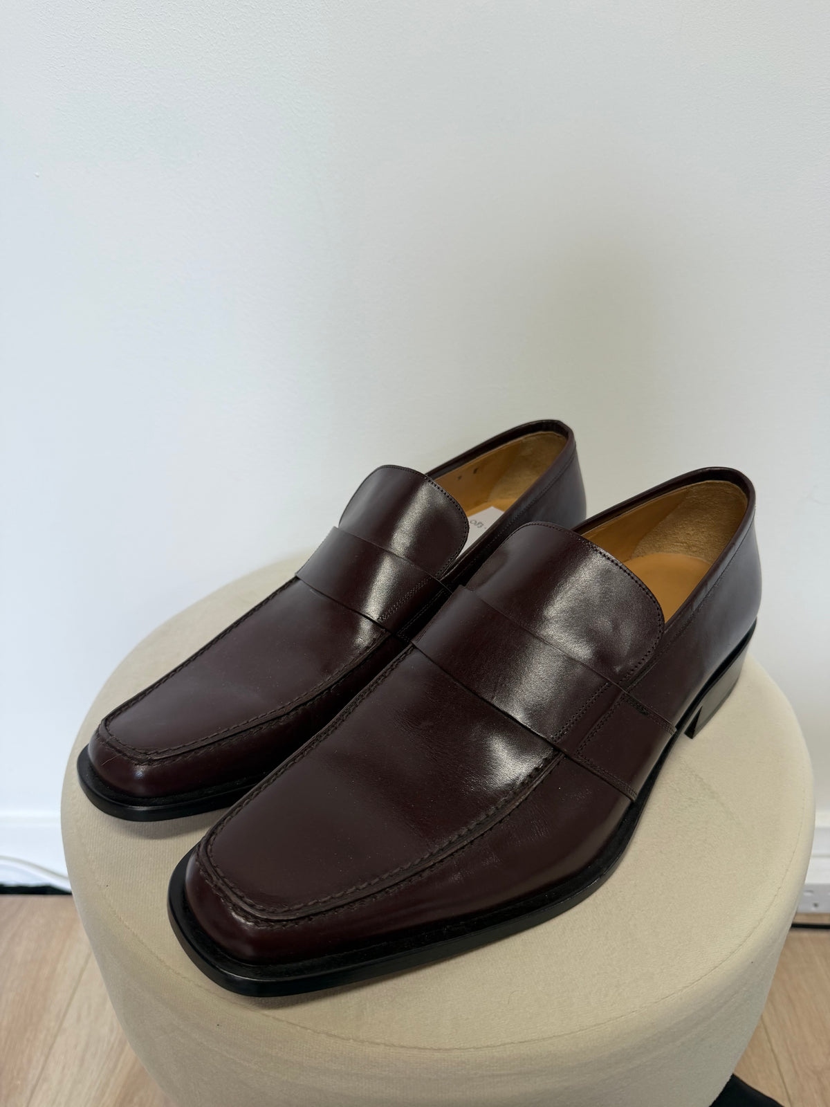 Preloved Bally Mens Espadrille Trainers UK 9 Burgundy
