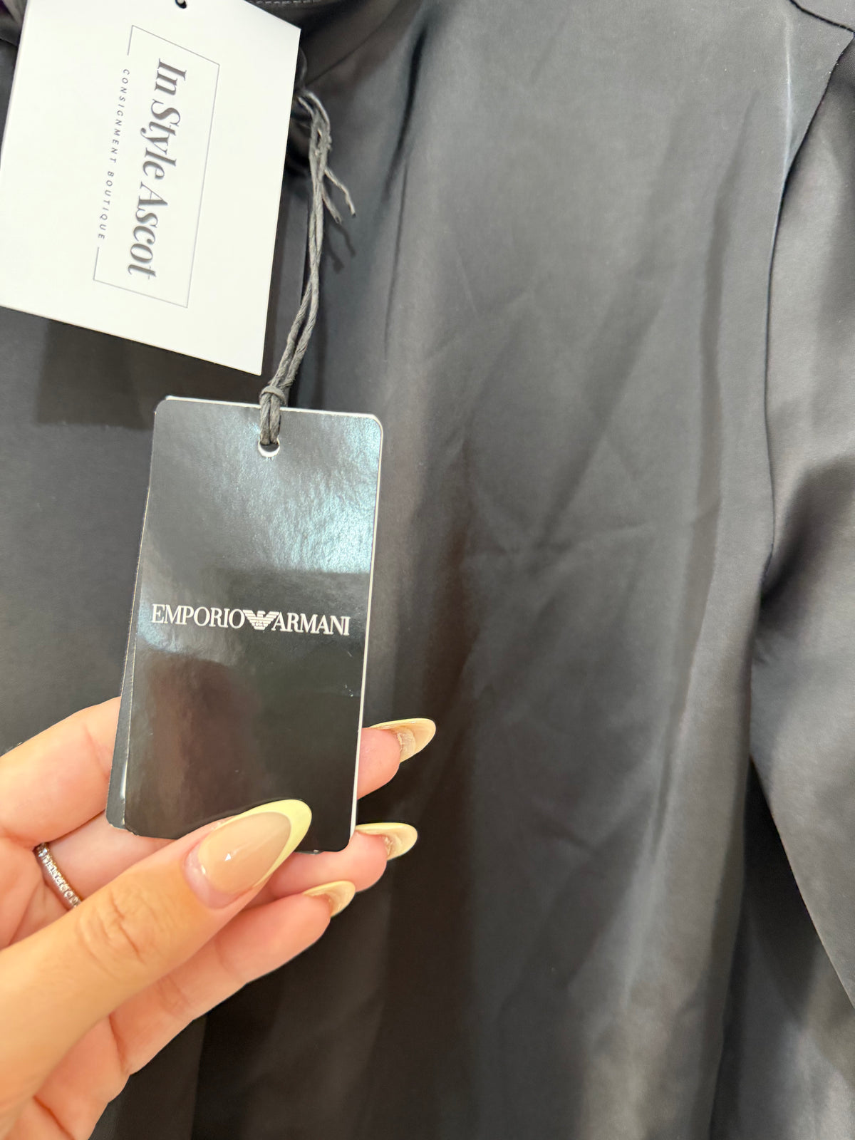 Preloved Emporio Armani Blouse Size 8-10 Black