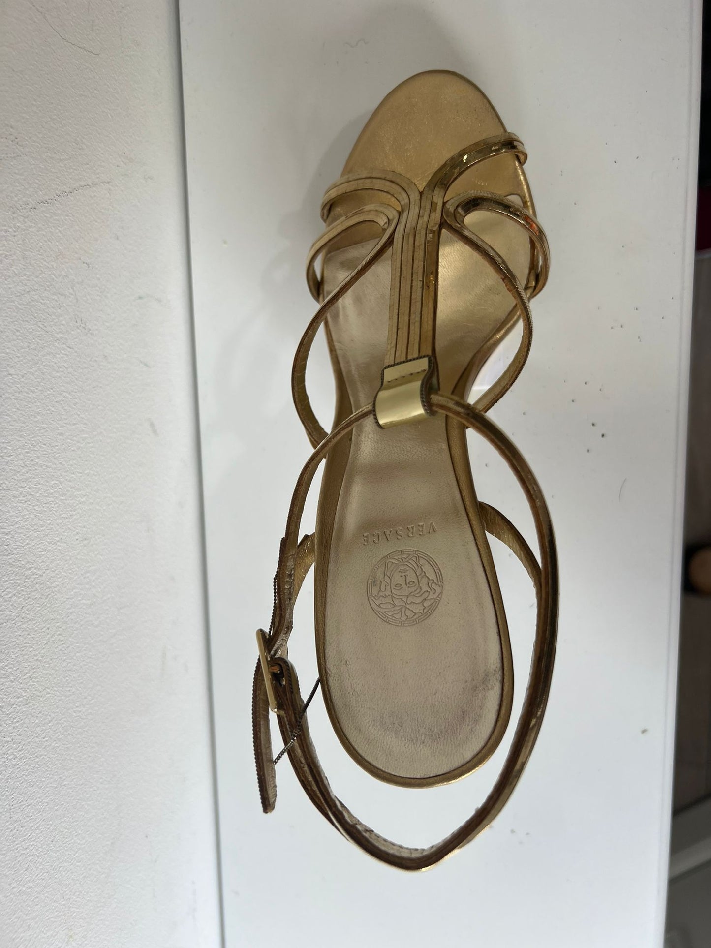 Preloved, Gold  Versace Heels, Size 38 - UK 5