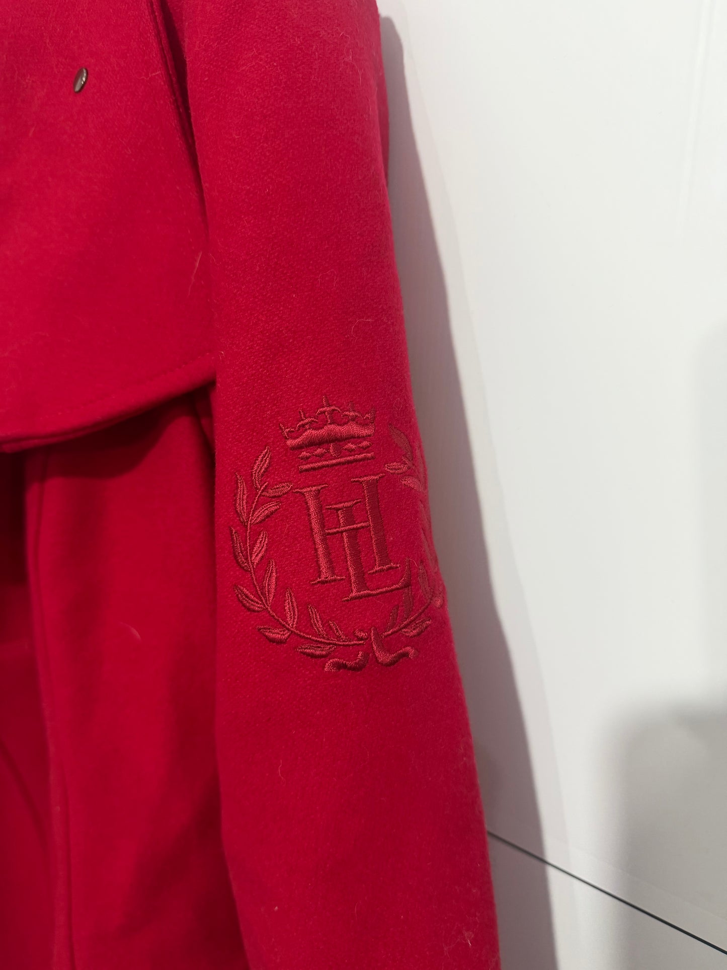 Red Henri Lloyd Wool Coat, Size 5 - UK 14-16