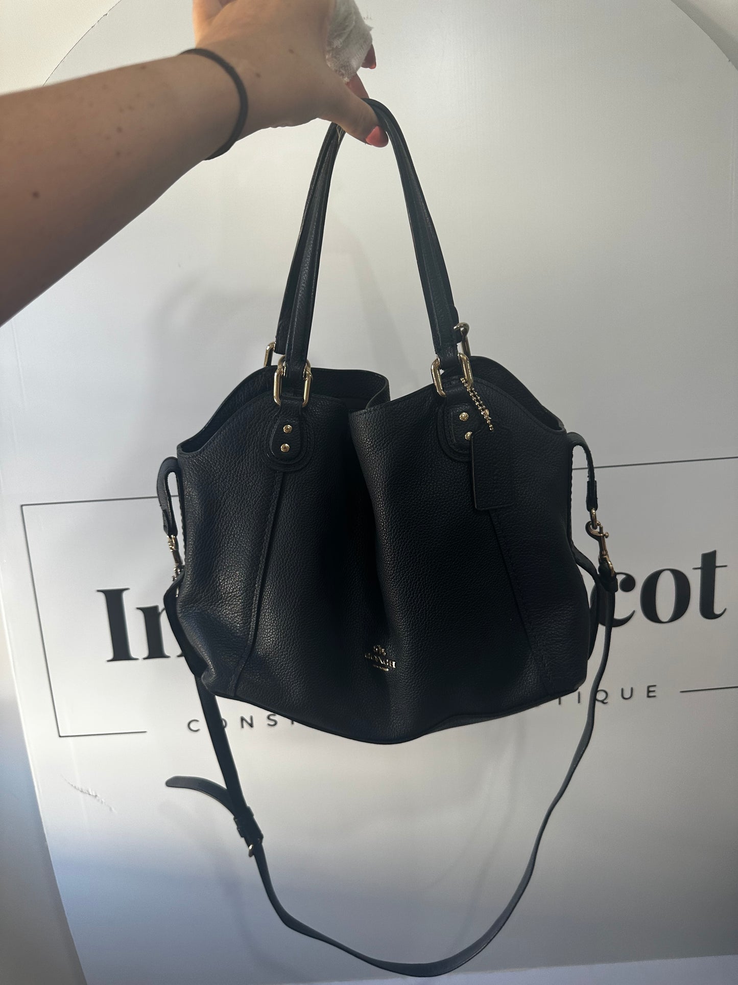 Navy Coach Handbag & Purse Set