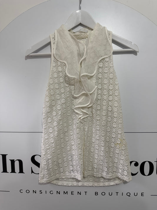 White Anne Fontaine Top, Size 10