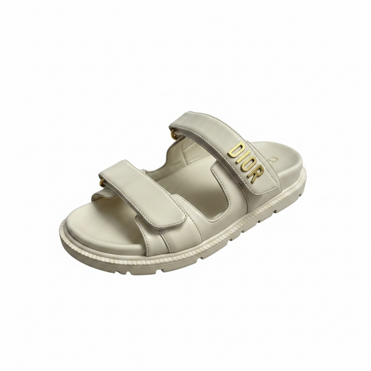Preloved Cream Christian dior Sandals, Size 39