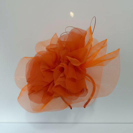 Preloved, NEW, Orange Snoxell & Gwyther Fascinator/Hat, Ascot