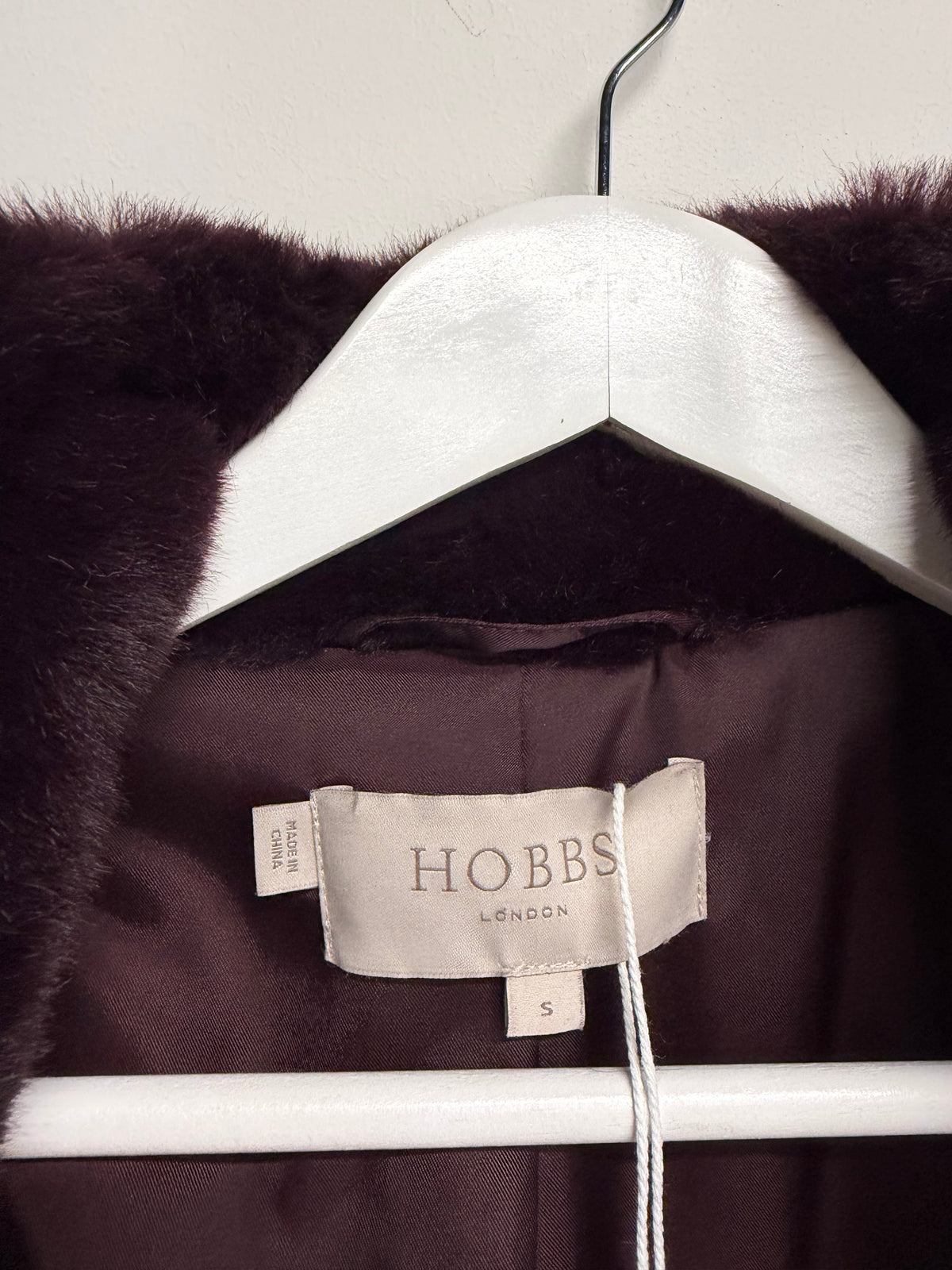 Preloved Hobbs Coat Small Burgundy