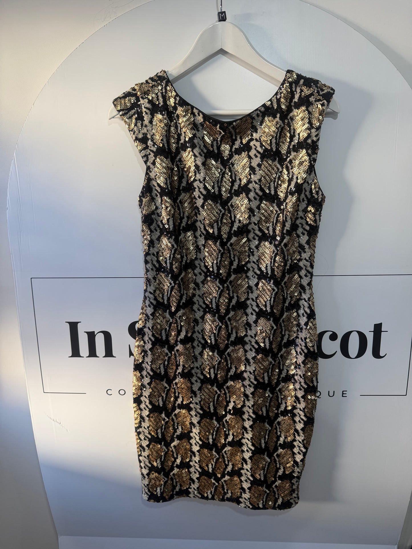 Sequin bronze pattern Guess Dress, Medium