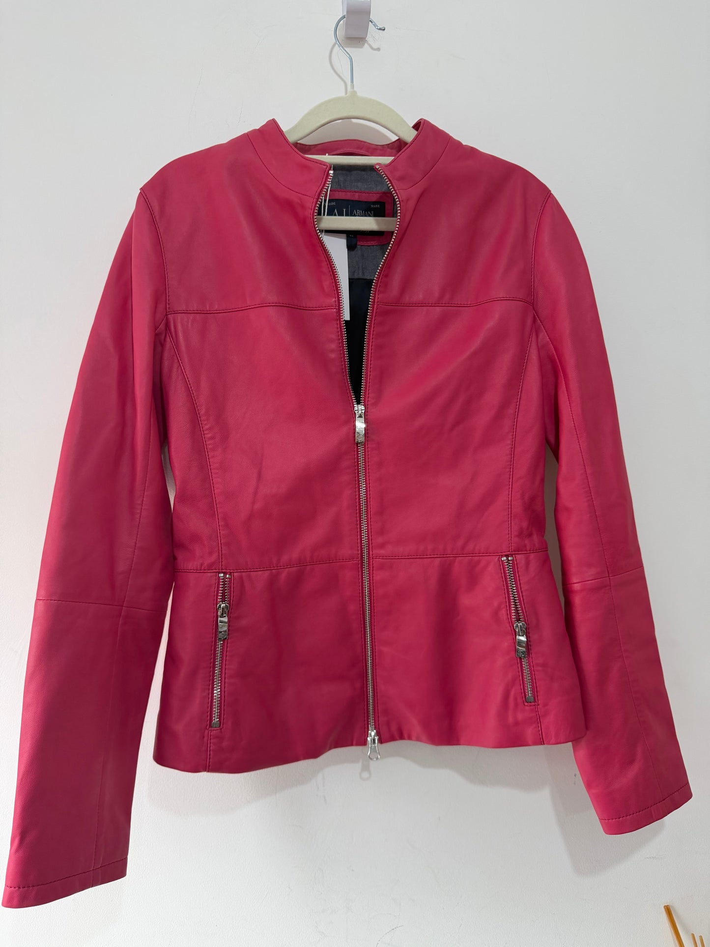 Preloved Pink Armani Jeans Jacket, 10