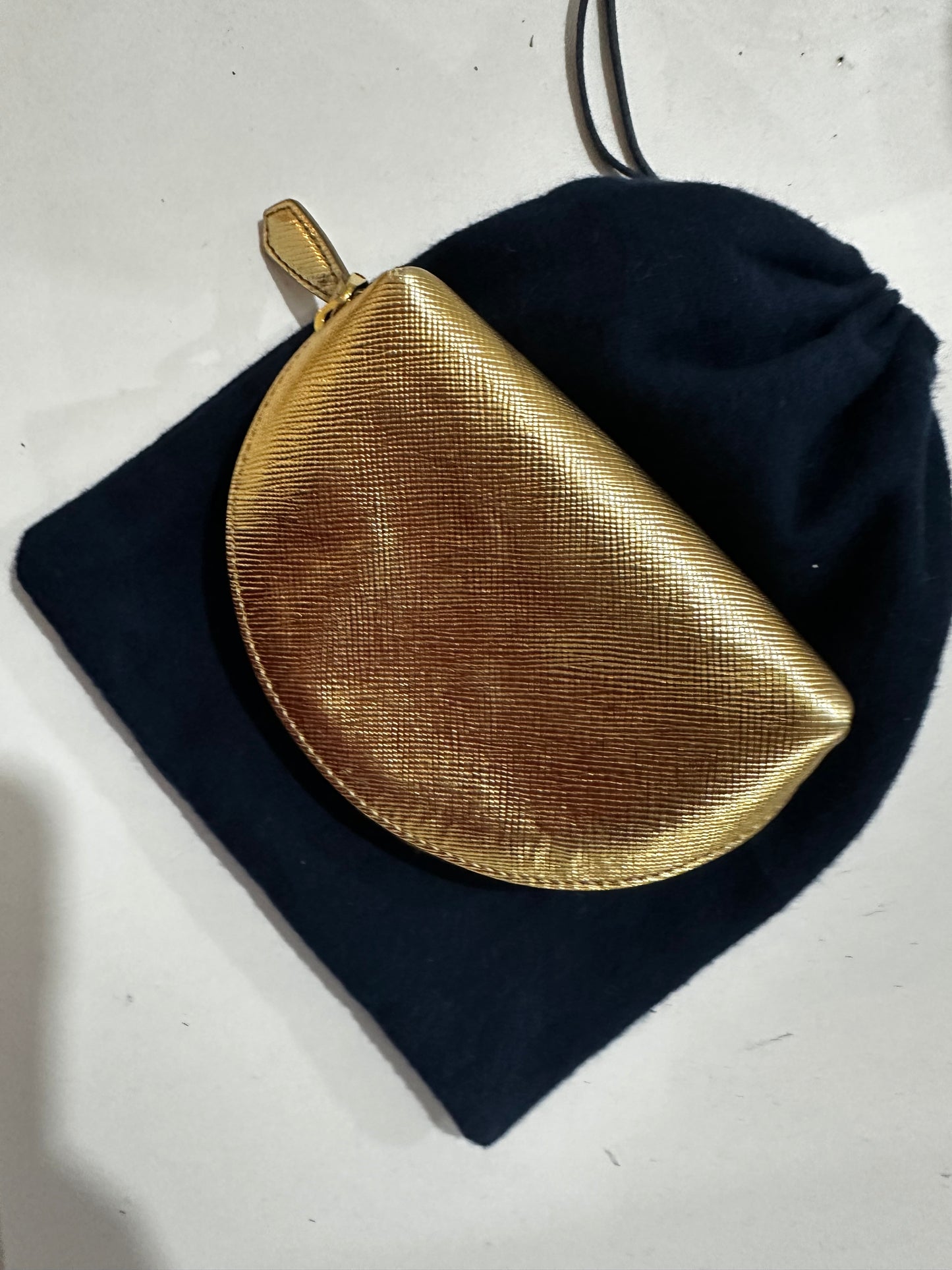 Gold Prada Pouch