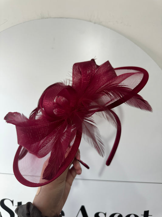 Burgundy Fascinator