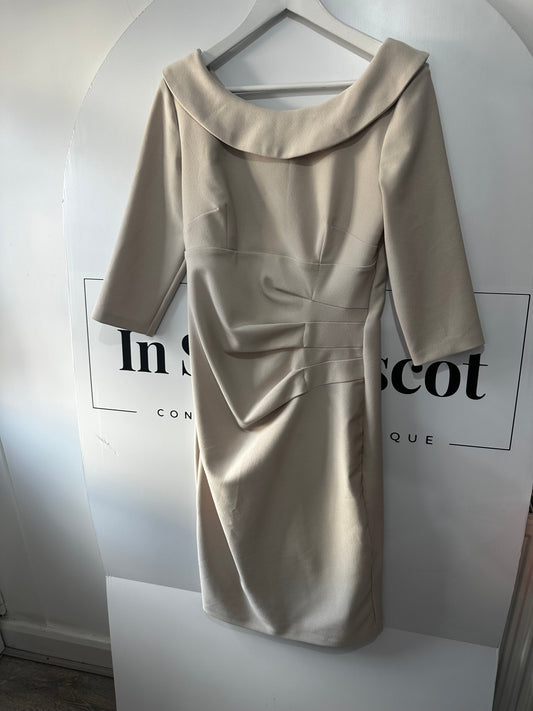 Beige Seed Ascot/Races Dress, Size 14